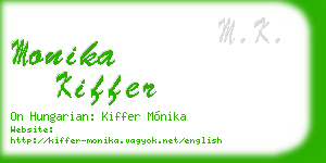 monika kiffer business card