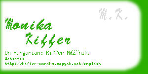 monika kiffer business card